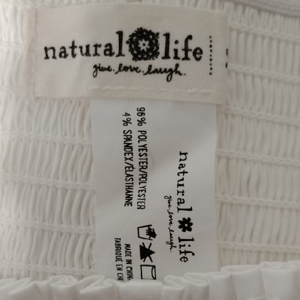 NATURAL LIFE High Waist Cream Shorts - Picture 4 of 4
